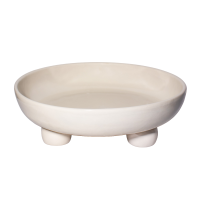 Saladeira Cerâmica Gourmet c/Pé Off White 38x12