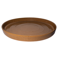 Pratão Cerâmica Gourmet Caramelo c Aba 50x5