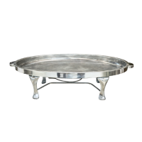 Rechaud Prata Oval Banho Maria Prata Diam.70 Alt.13cm 