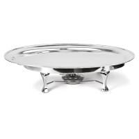 Rechaud Prata Oval Banho Maria Prata Diam.70 Alt.13cm 