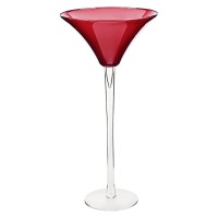 Taça Martini Vermelha Pé Longo Diam. 26 Alt. 54cm 2,15L