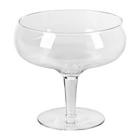 Fruteira Vidro Pé Liso Diam.25 Alt.25cm 4L
