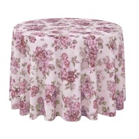 Toalha Redonda Jackard Floral 2.90m
