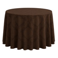 Toalha Redonda Jackard Chocolate 3.20m