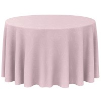 Toalha Redonda Adamascada Rosa 3.00m