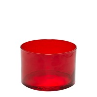 Vaso Redondo Vermelho Diam. 18 Alt. 12cm 2,3L