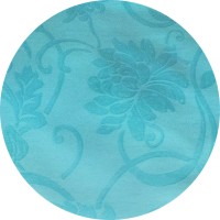 Toalha Redonda Jackard Azul Tiffany 3.00m