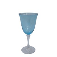 Taça Água Cristal Kleopatra Island Blue 250ml Diam.10 Alt.20cm 