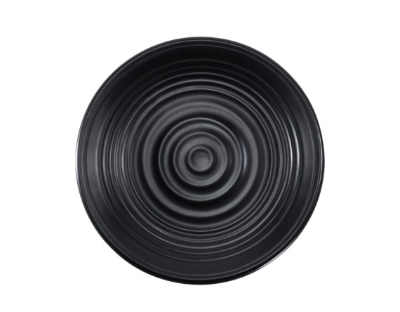 Pratão Espiral Melamina Black Fosca Diam.28,5 Alt.3,4cm