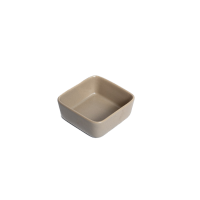 Mini Bowl Bege de Porcelana Quadrado 9x9 alt