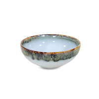 Bowl Cerâmica Branco e Cinza D.16,7 A.7 cm 750ml 