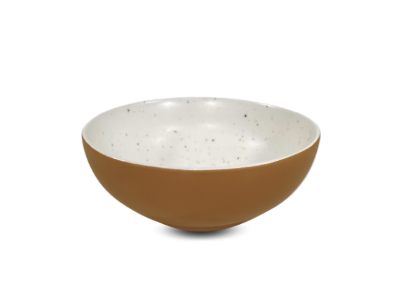 Bowl Cerâmica Branco e Bege D.16 A.6 750ml 