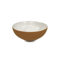 Bowl Cerâmica Branco e Bege D.16 A.6 750ml 