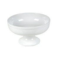 Bowl Cerâmica Branco com Pé Diam.27 Alt.18cm 1,3L