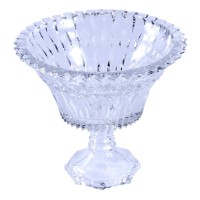 Fruteira Bowl Cristal com Pé Diam.24 Alt.24cm 1L