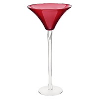 Taça Martini Vermelha Pé Longo Diam. 26 Alt. 54cm 2,15L